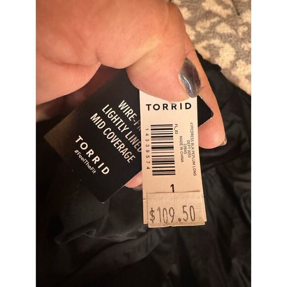 Plus size 1,1xl 14/16 sexy lattice front black swim dress bathing suit - Picture 6 of 9